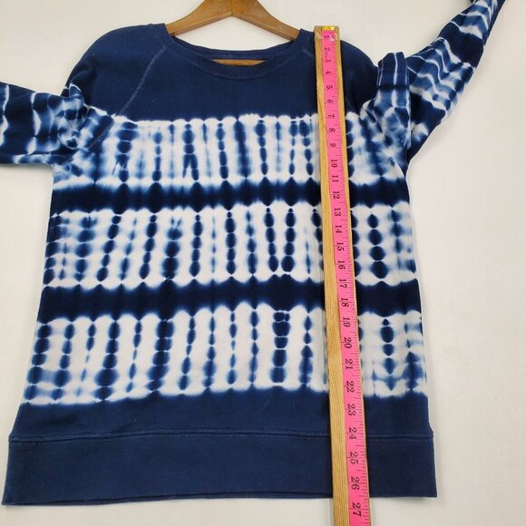 Old Navy Womens Tie Dye Crewneck Pullover Sweatshirt Navy White S Cotton Blend - Picture 9 of 9